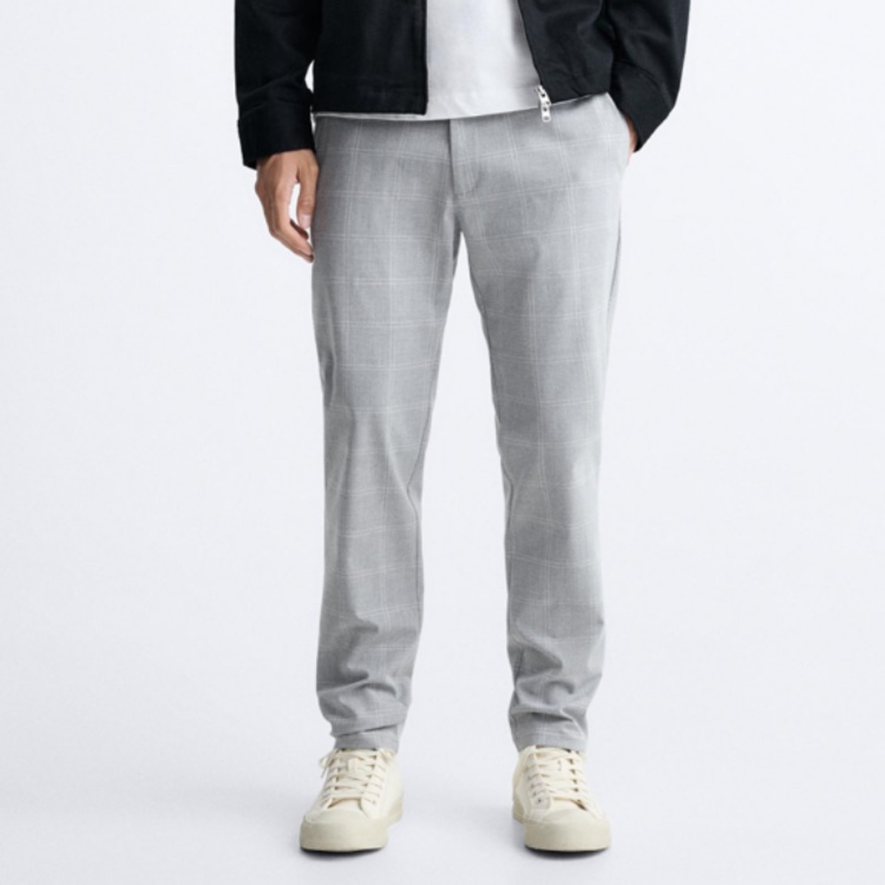NWOT Large Gray ZARA The Driver Pant Comfort Slim Men’s Dress Pants